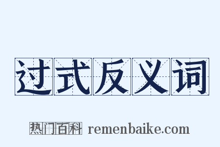 过式反义词是什么意思的图片